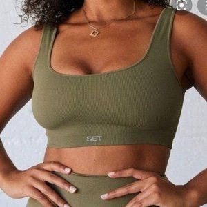 SET ACTIVE Sculptflex Box Cut Bra in Cactus